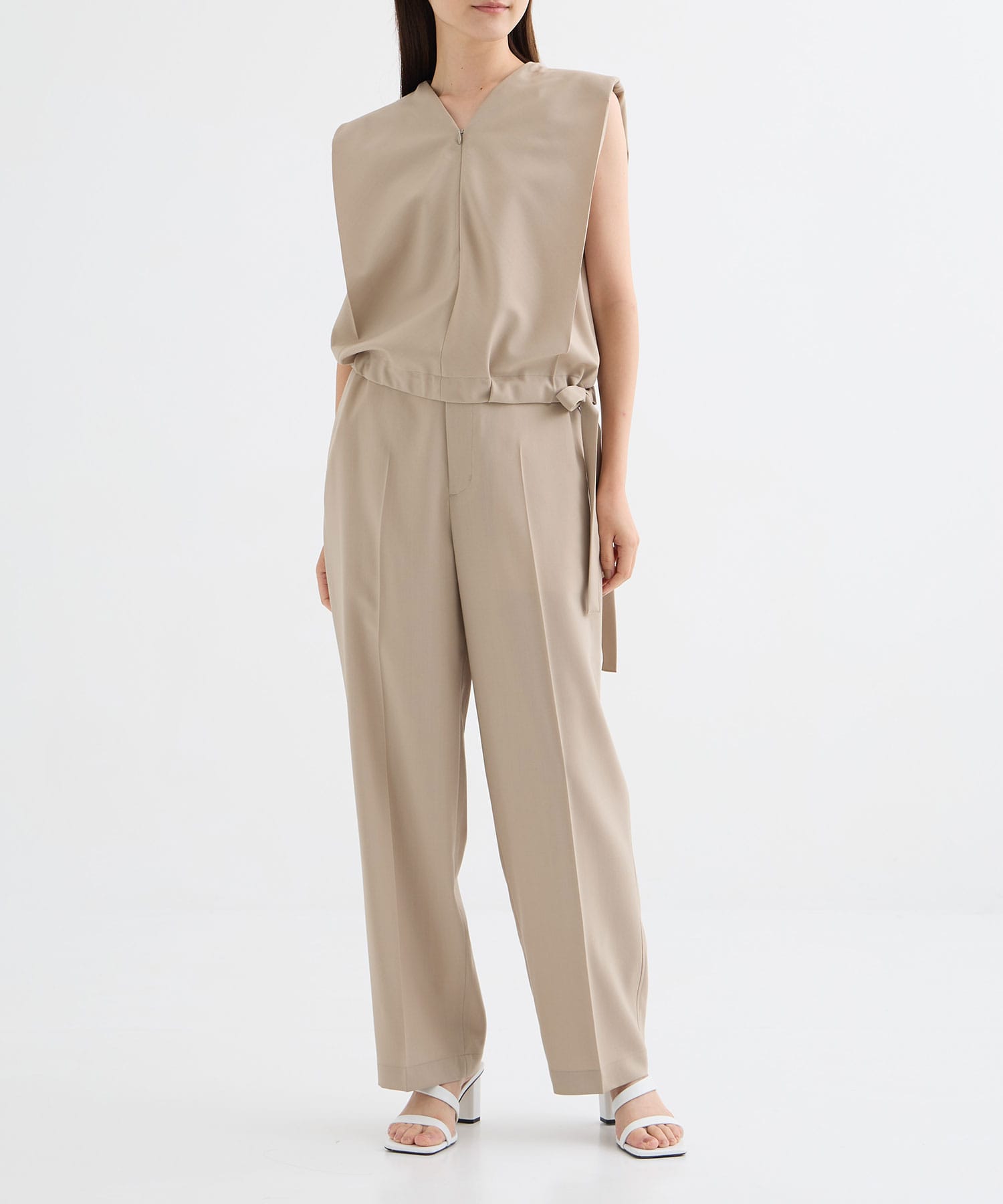 Light Washable Easy Front Tuck Pants THE TOKYO