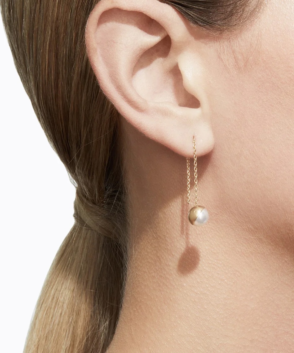 HALF PEARL CHAIN PIERCE 45° SHIHARA