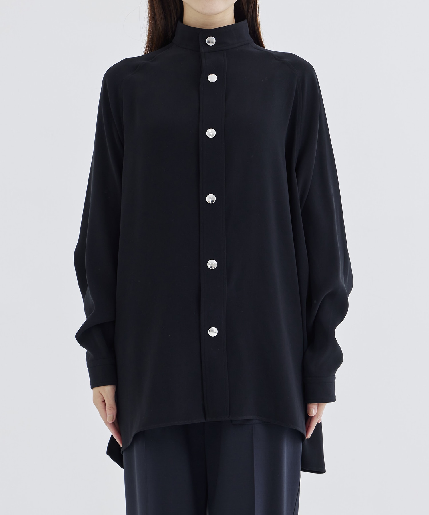 RERACS STAND COLLAR RAGLAN SHIRT THE RERACS