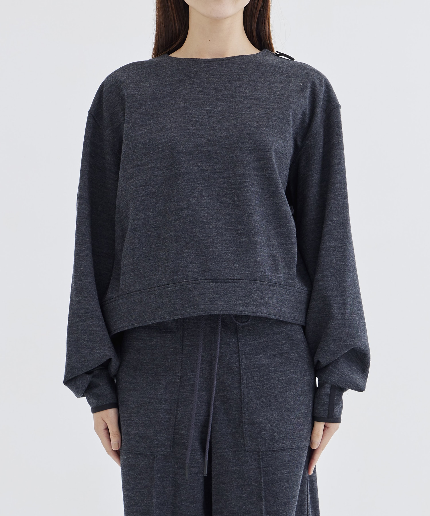 THE SIDE ZIP PULLOVER SHORT T-SHIRT L/S THE RERACS