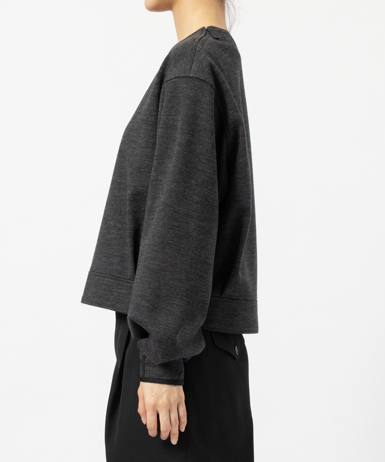 THE SIDE ZIP PULLOVER SHORT T-SHIRT L/S THE RERACS