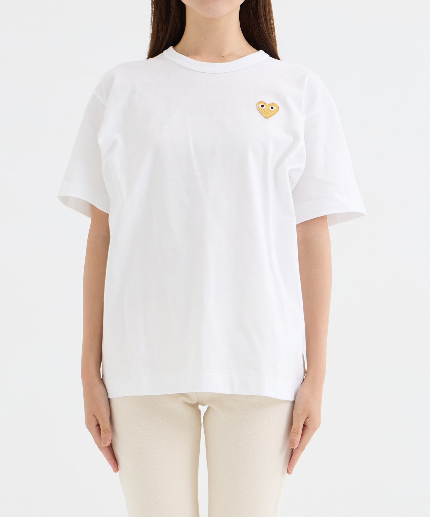 T-SHIRT GOLD EMBLEMGOLD HEART PLAY Comme des Garcons