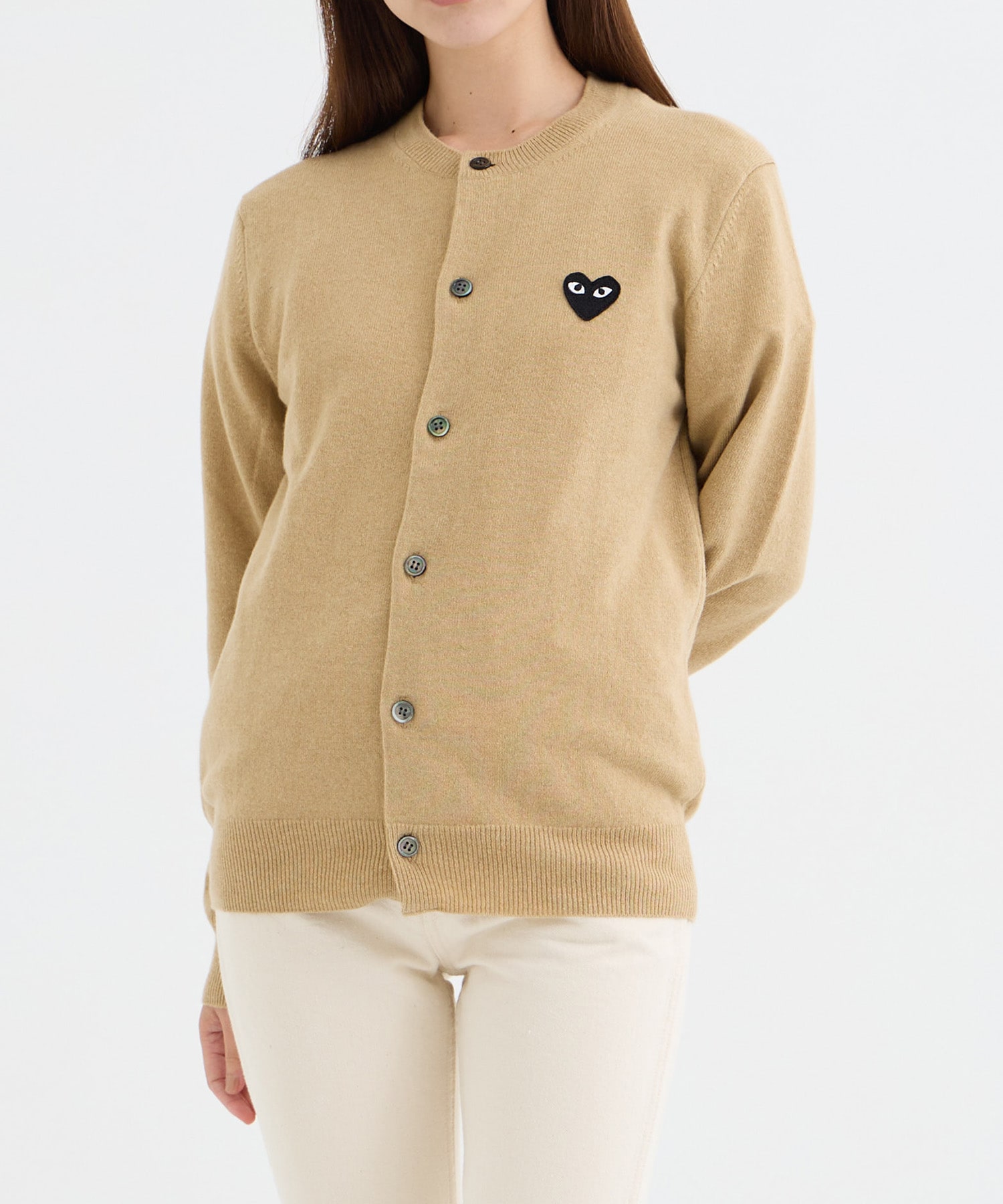 ROUND-NECK BLACK EMBLEMBLACK HEART PLAY Comme des Garcons