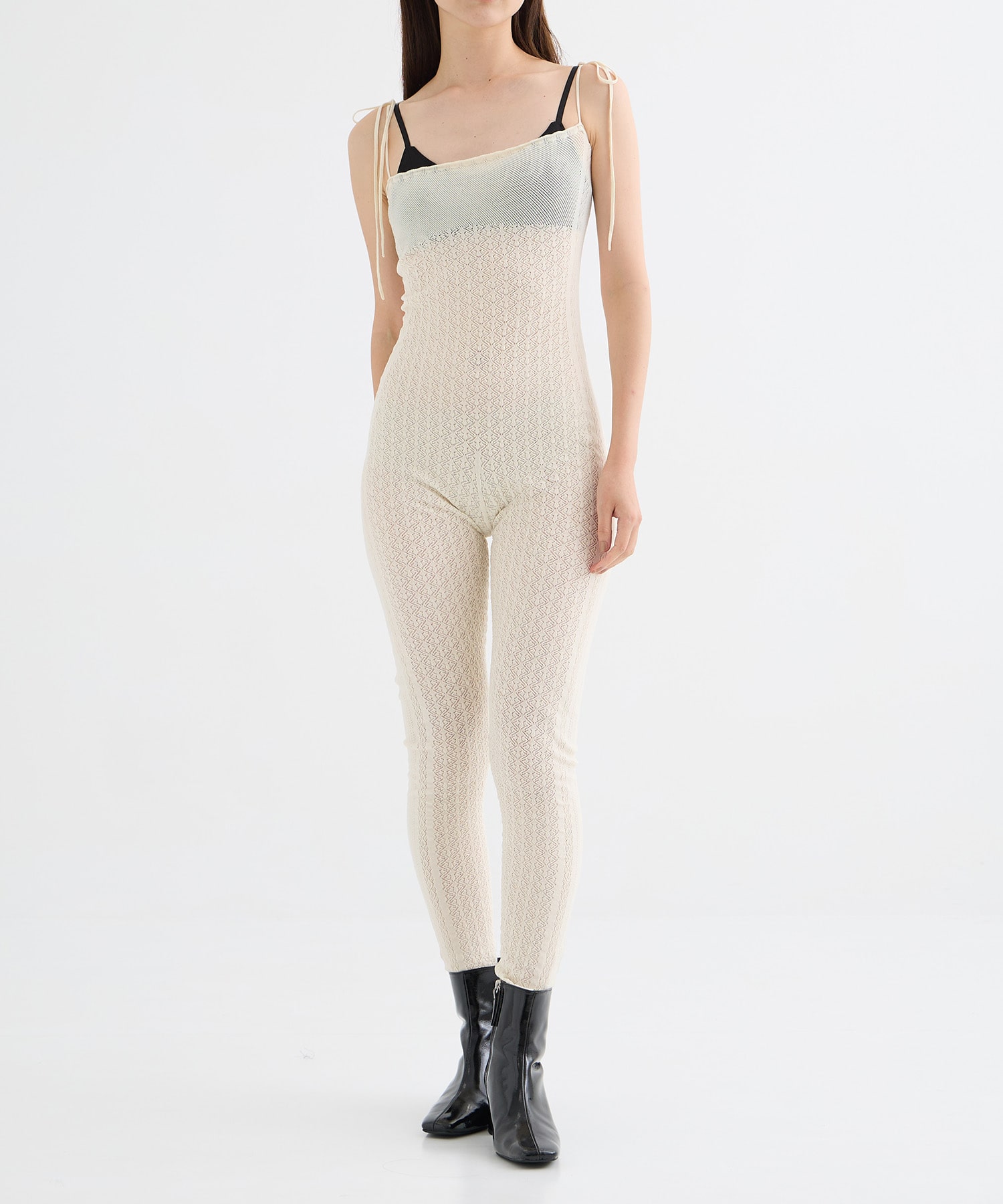 LACE KNIT JUMPSUIT FETICO