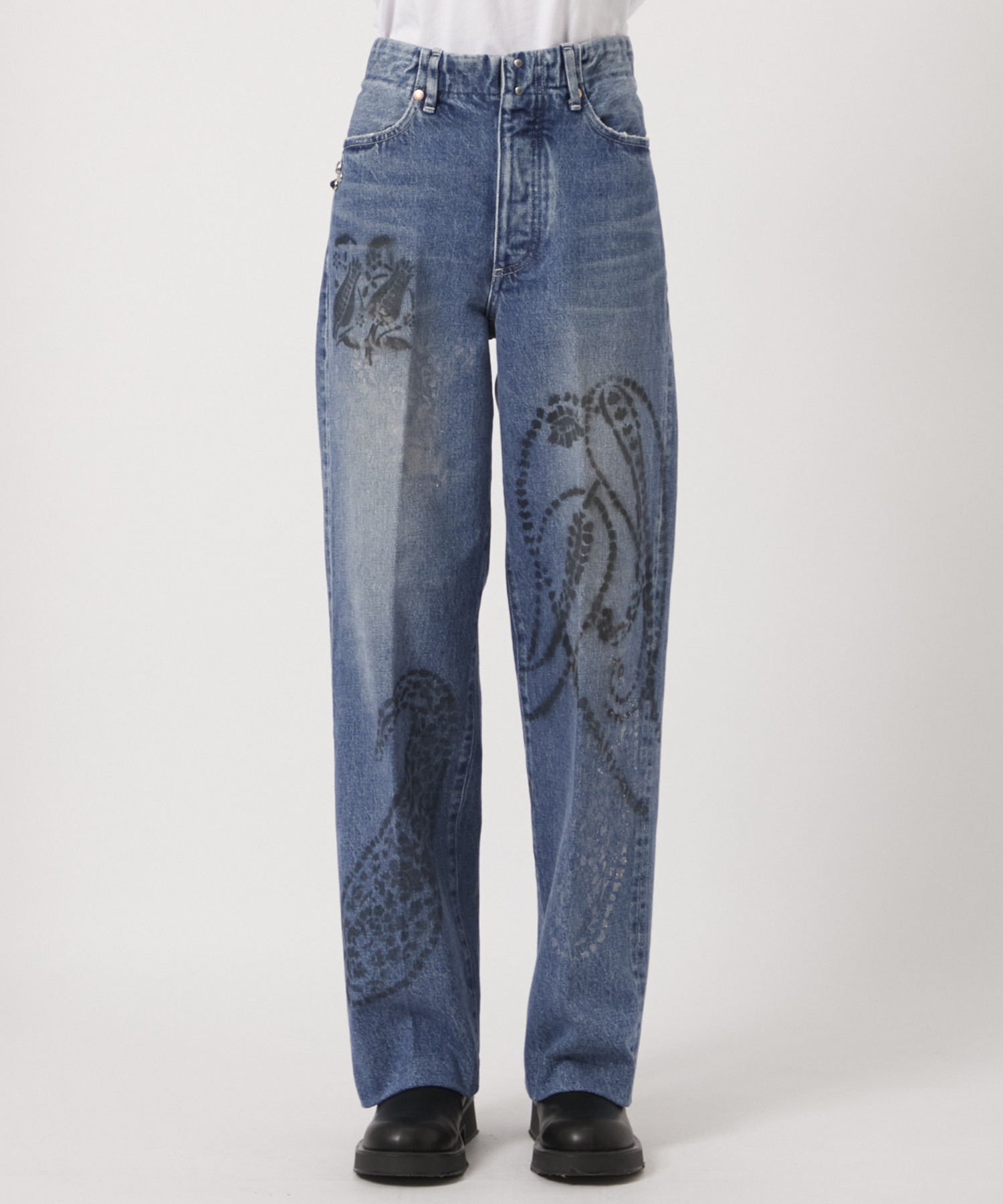 THE JEAN TROUSERS BLUE PAISLEY TANAKA