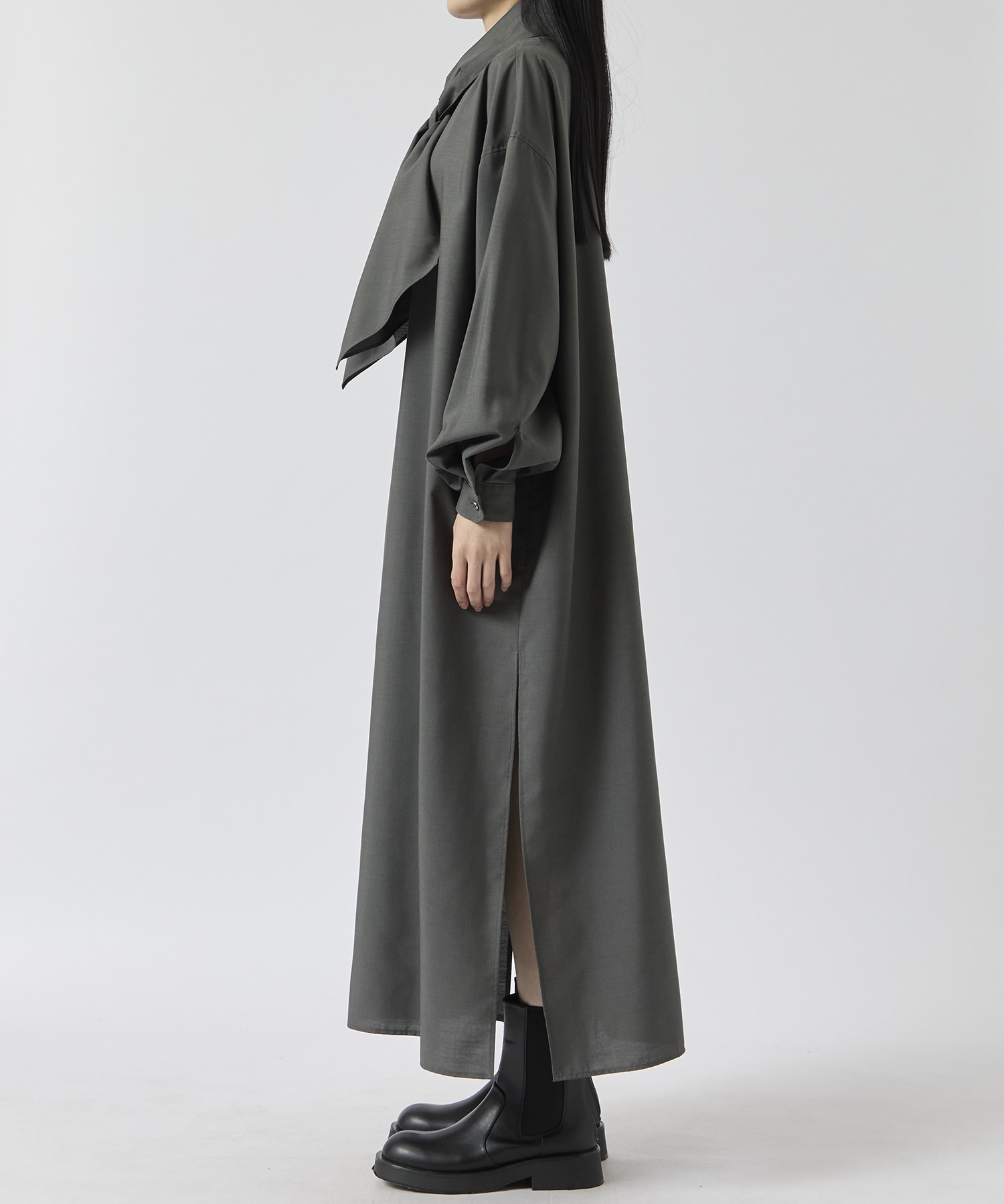 RERACS SCARF COLLAR PULLOVER DRESS THE RERACS