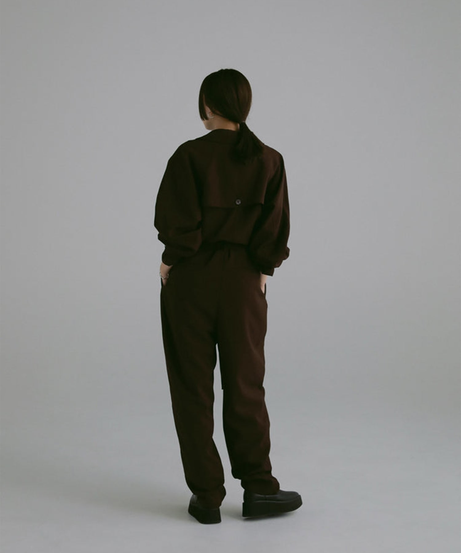 trench collar jumpsuit Louren