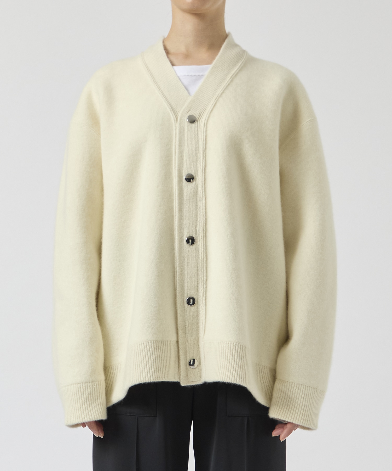 RERACS SNAP BUTTON KNIT CARDIGAN THE RERACS