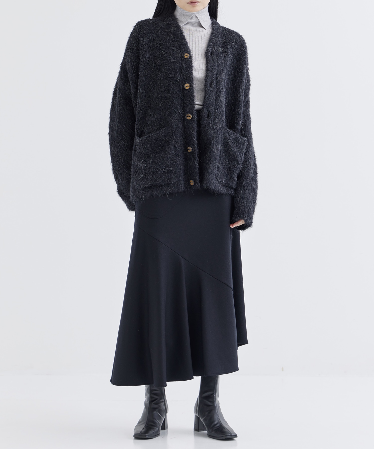 WASHABLE FLANNEL CASHMERE TOUCH WRAP SKIRT THE TOKYO