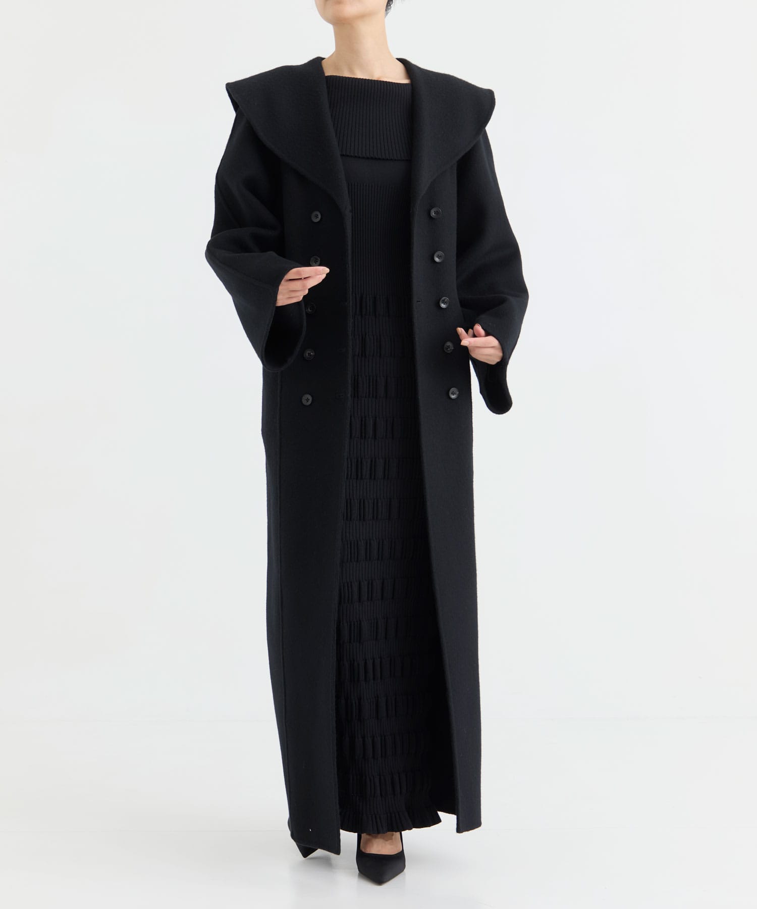 SAILOR COLLAR WOOL COAT FETICO