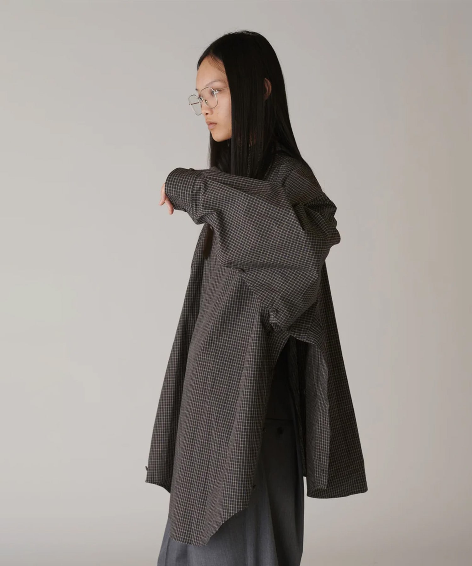 Coton Check Cape Shirt INSCRIRE