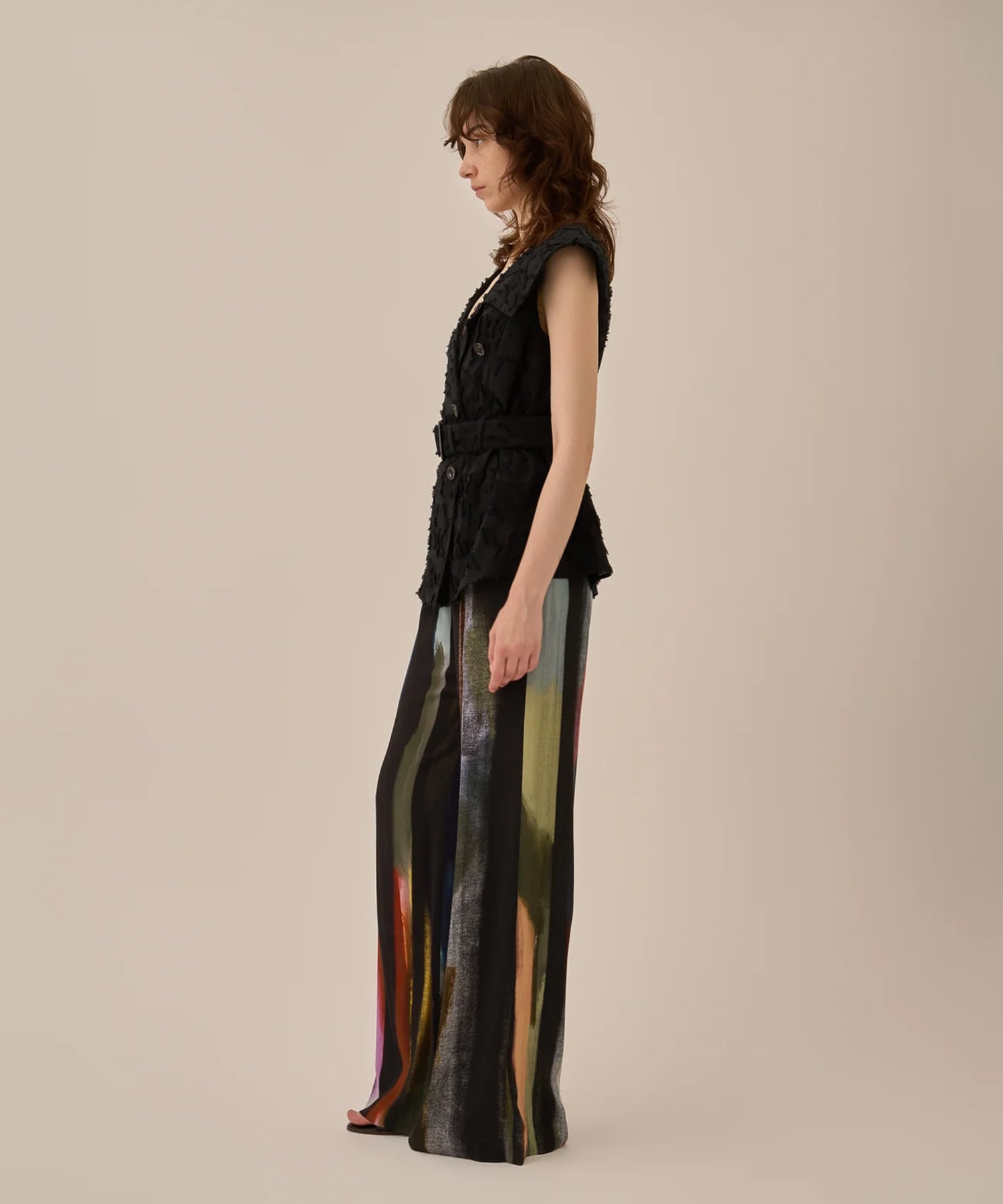 Block flower shirt BK AKIRANAKA