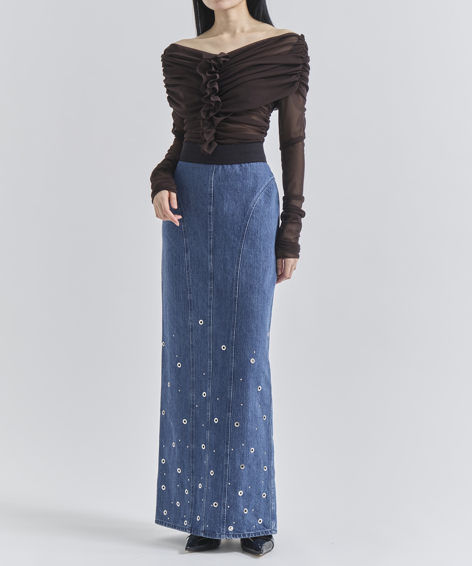TULLE FRILLED BODYSUIT FETICO