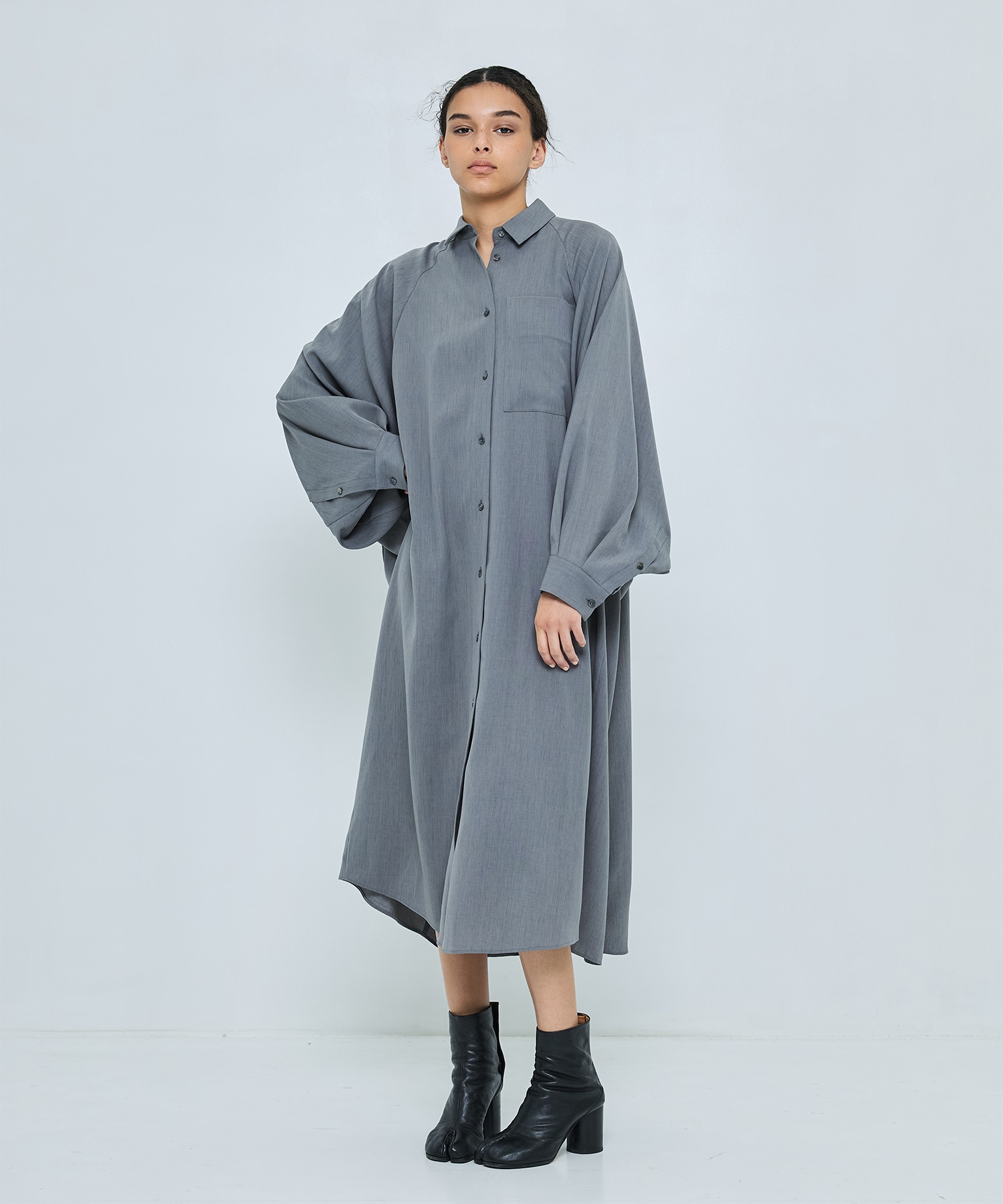 CIRCLE TUCK DRESS ENFOLD