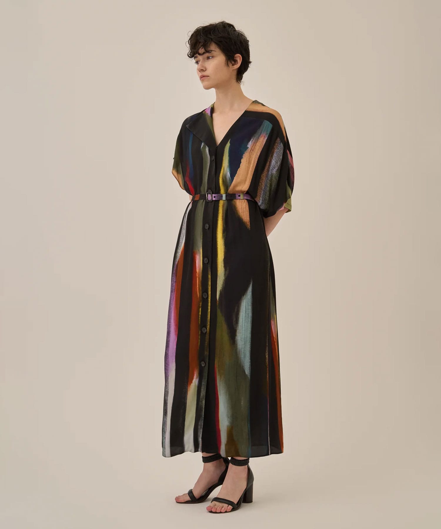 Empty stripe dress BK AKIRANAKA