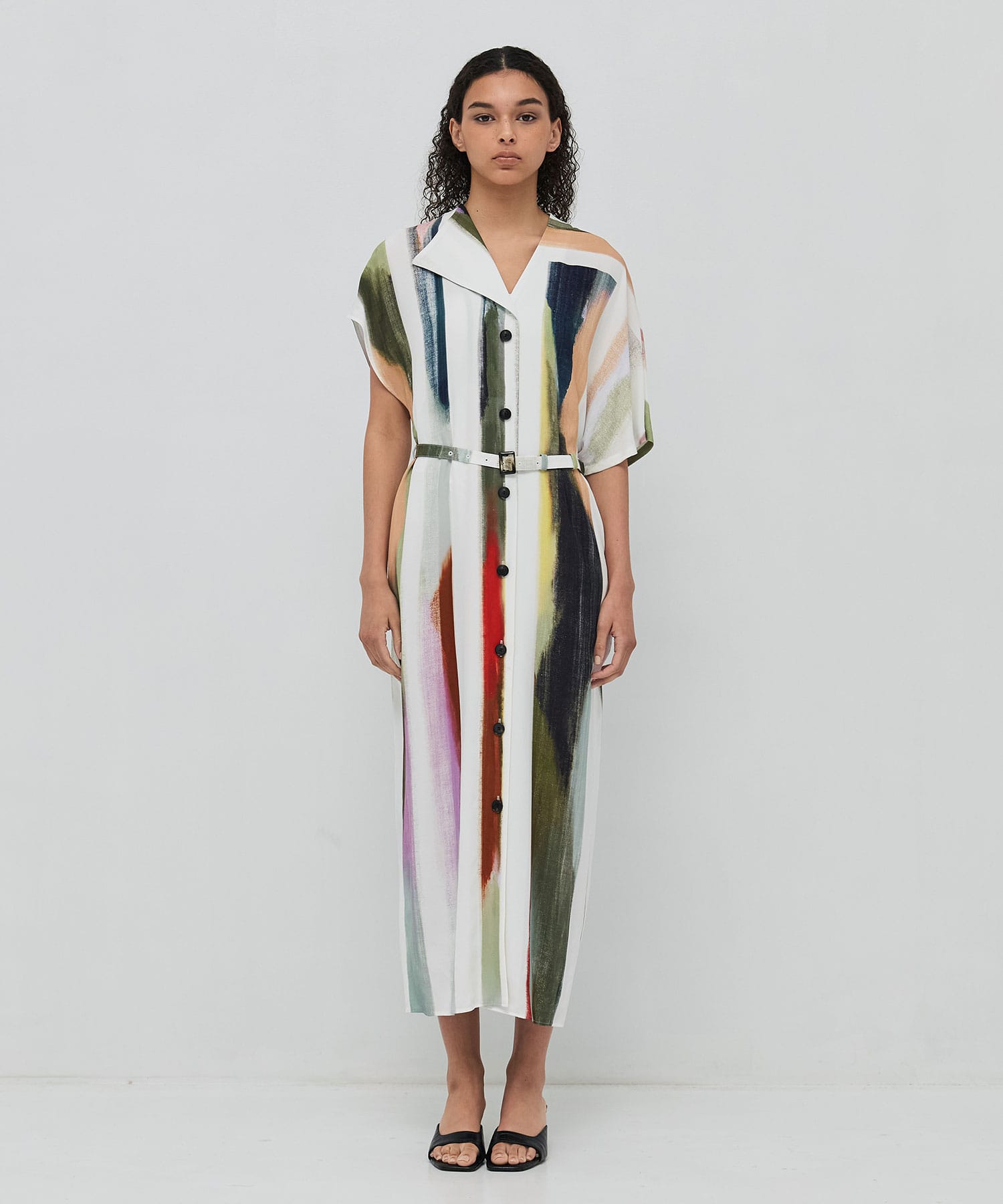 Empty stripe dress WH AKIRANAKA