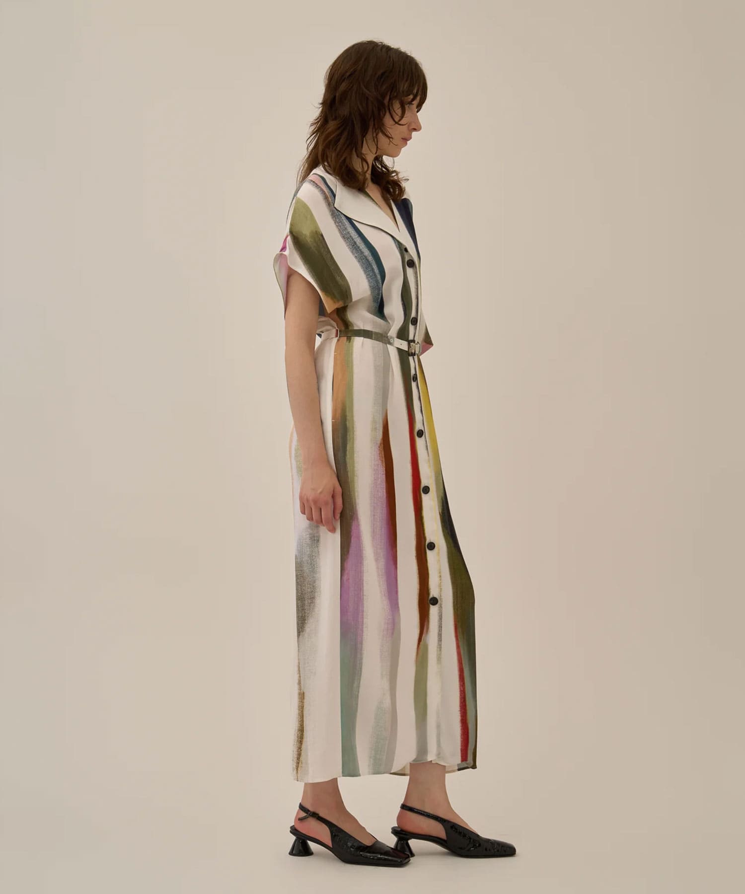 Empty stripe dress WH AKIRANAKA