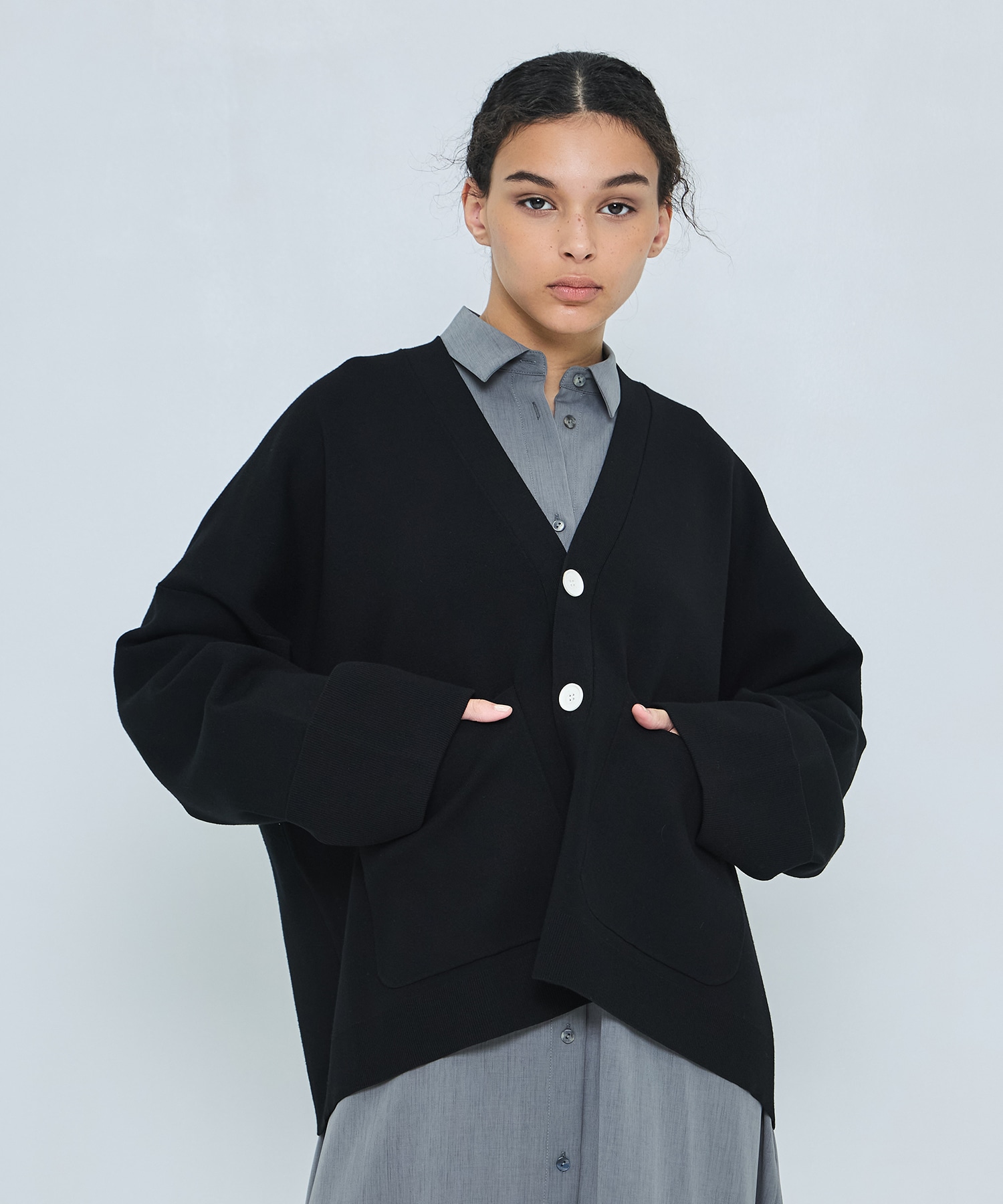 BOX WIDE-CARDIGAN ENFOLD