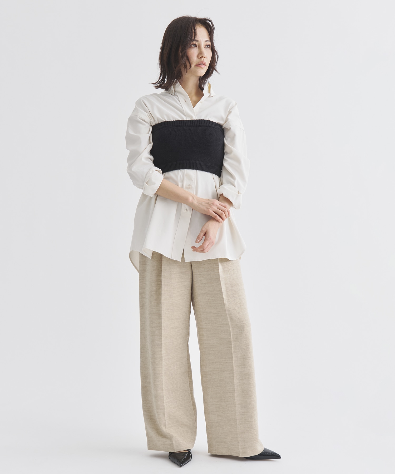 【WEB限定】knit bare top Louren