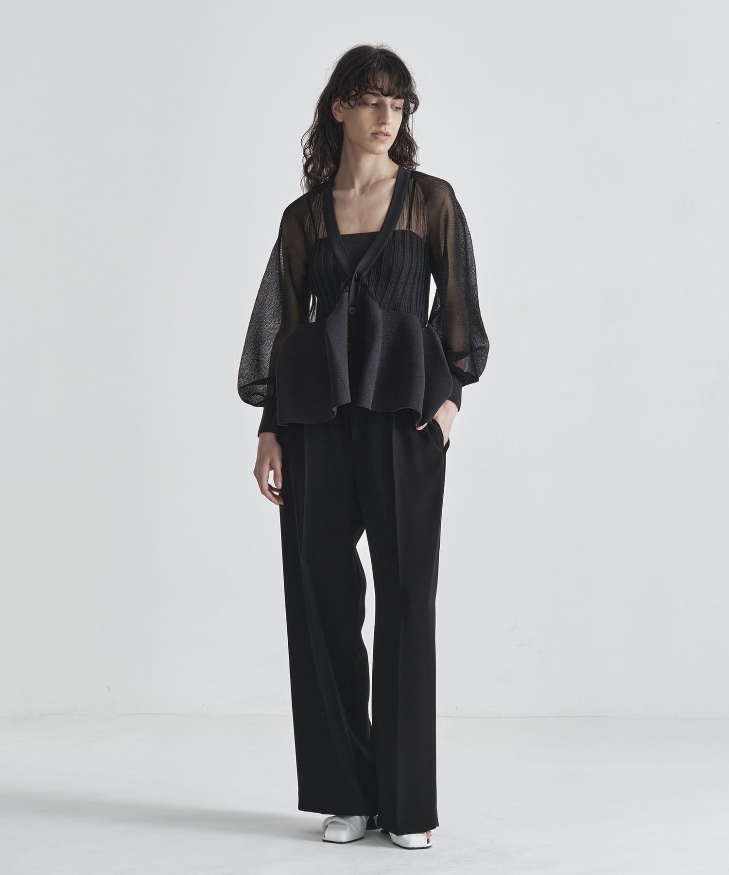 POTTERY LUCENT GLITTER PUFF SLEEVE CARDIGAN CFCL