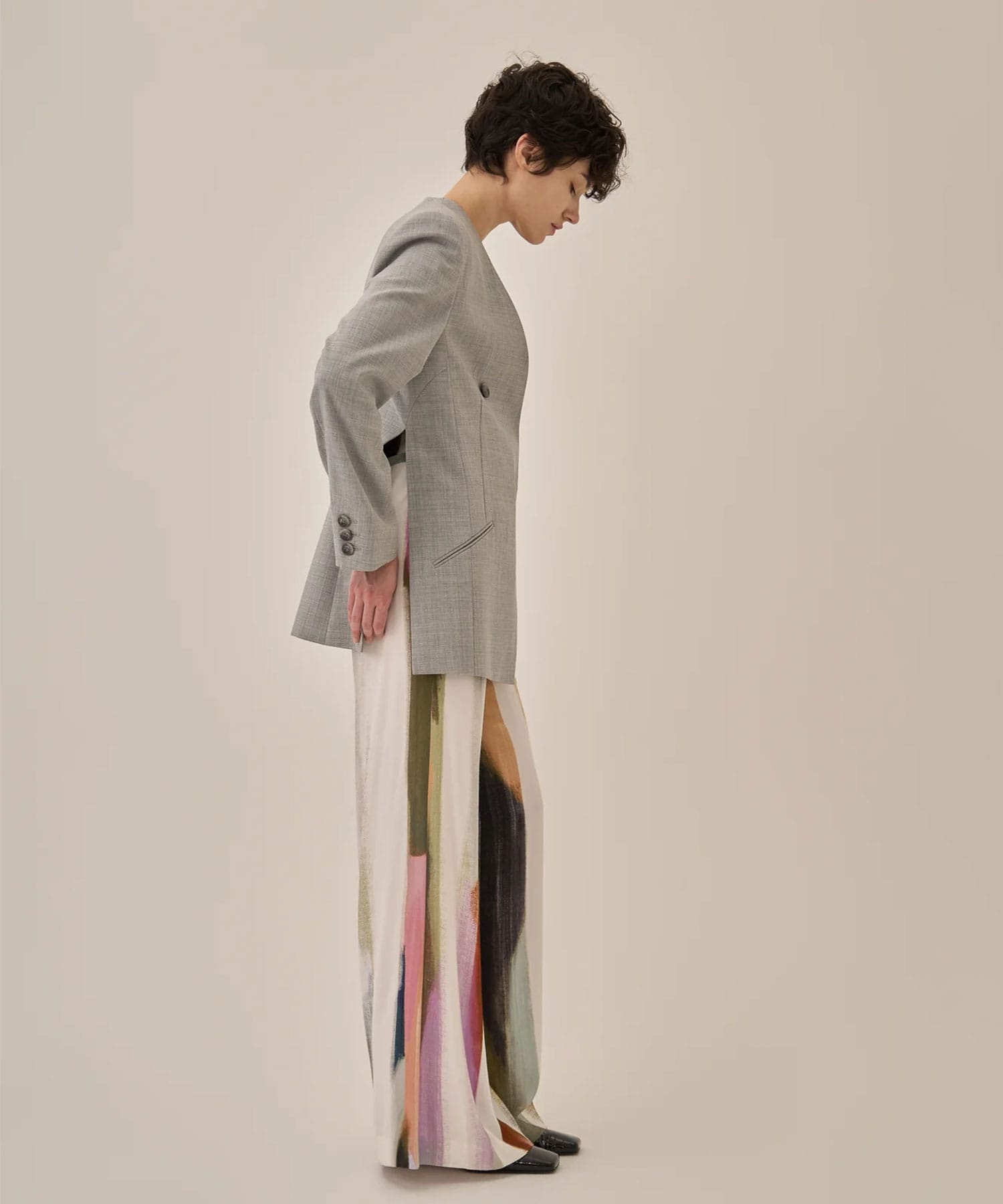 Empty stripe pants WH AKIRANAKA