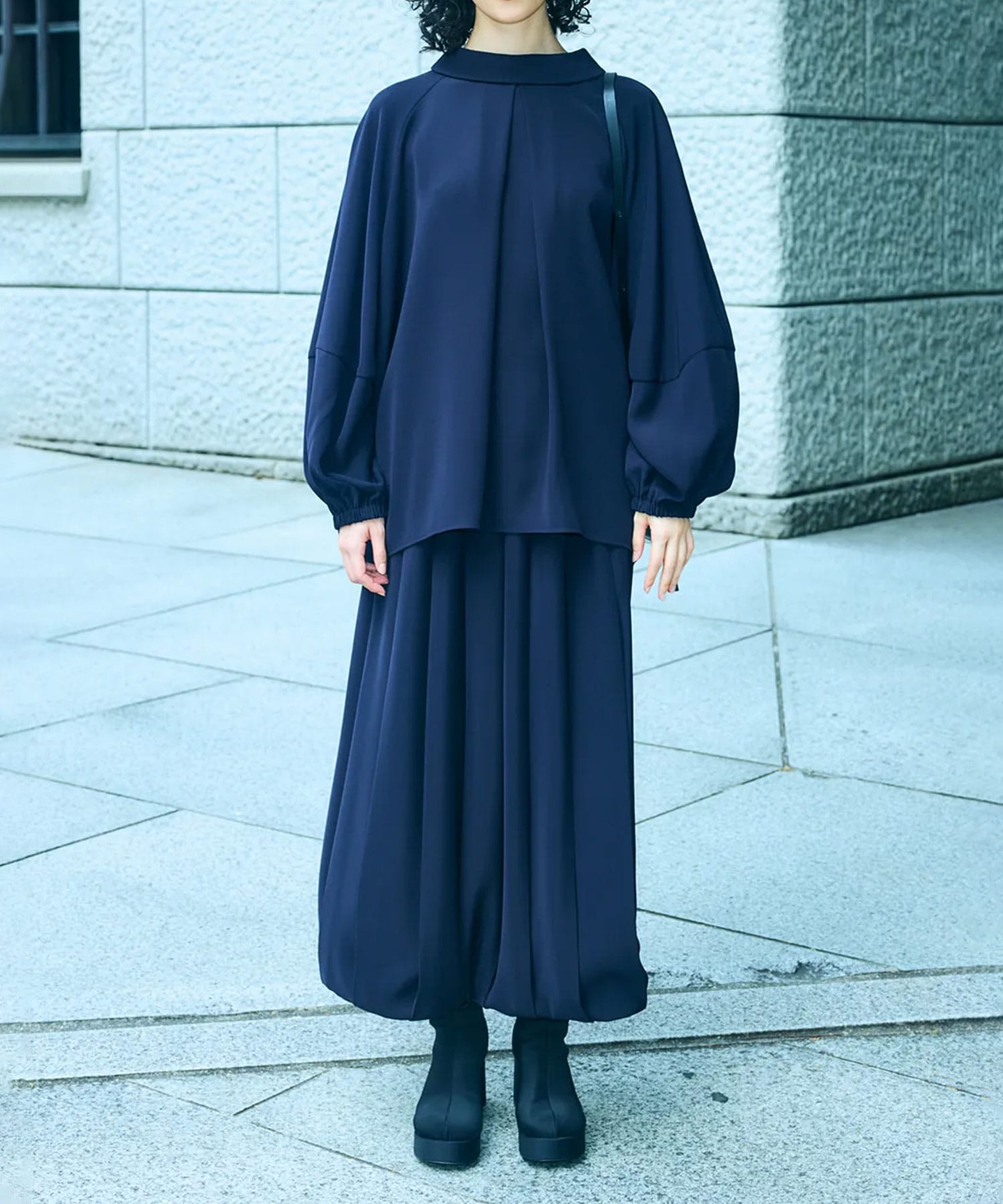 COCOON PLEATS-SKIRT ENFOLD