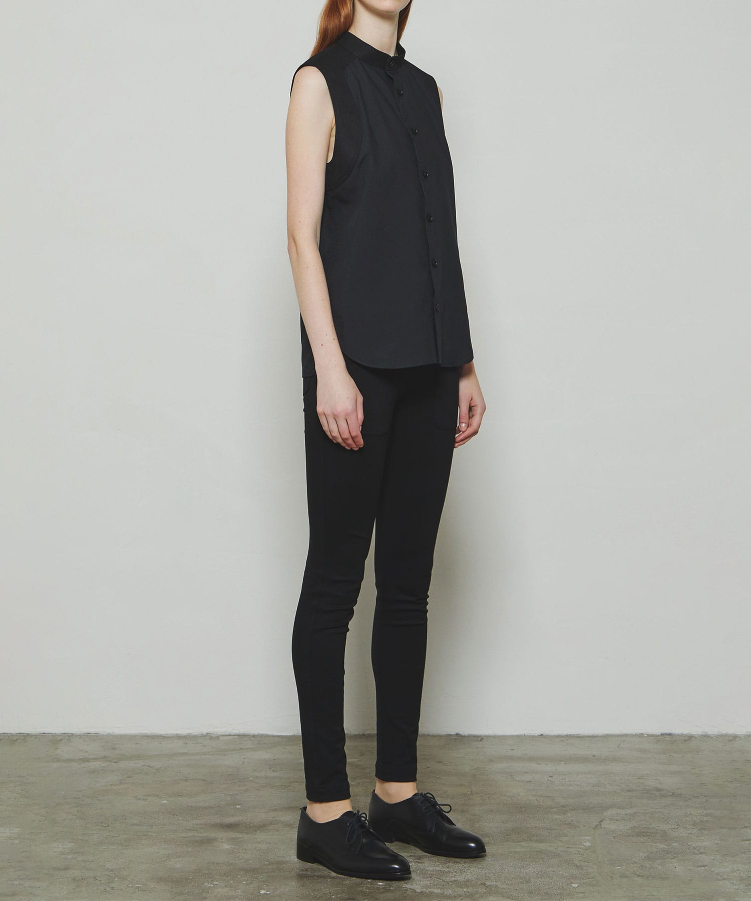 RERACS BAND COLLAR SLEEVELESS SHIRT THE RERACS