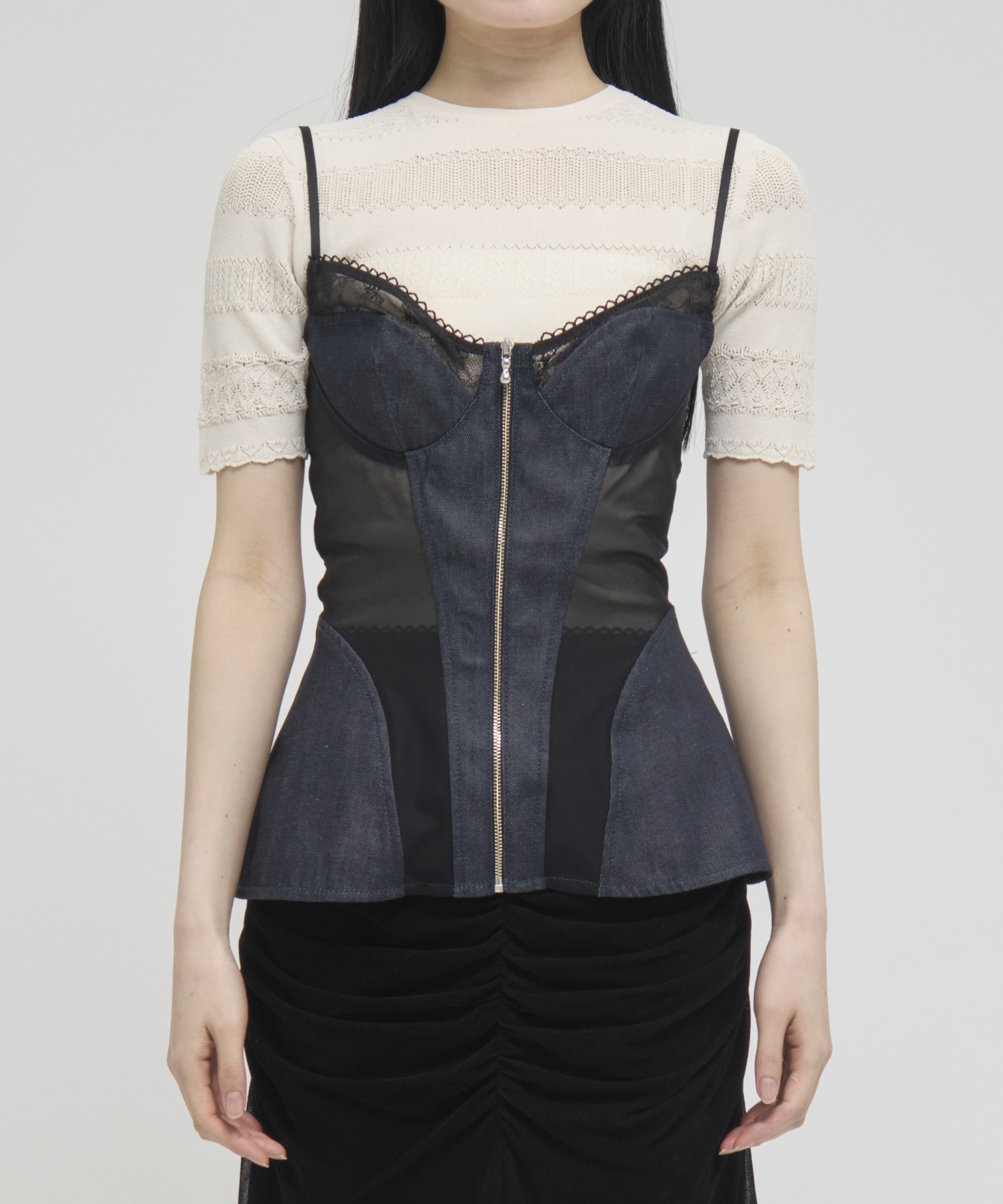 ORGANIC COTTON DENIM BUSTIER FETICO