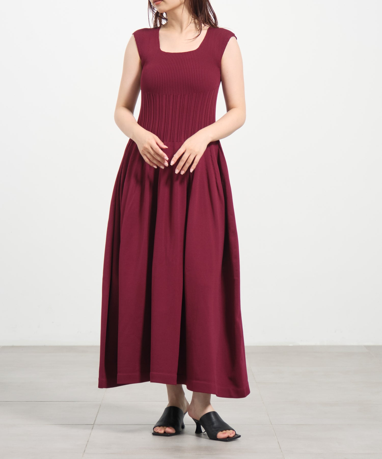 WHOLEGARMENT　Knit Flare One-Piece THE TOKYO