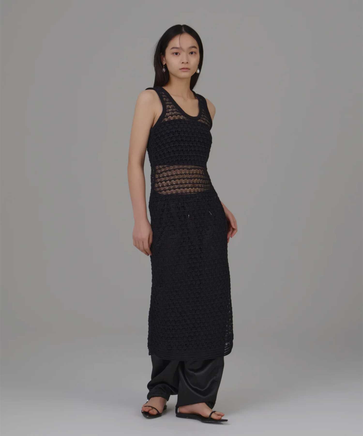 lacework knit one piece Louren