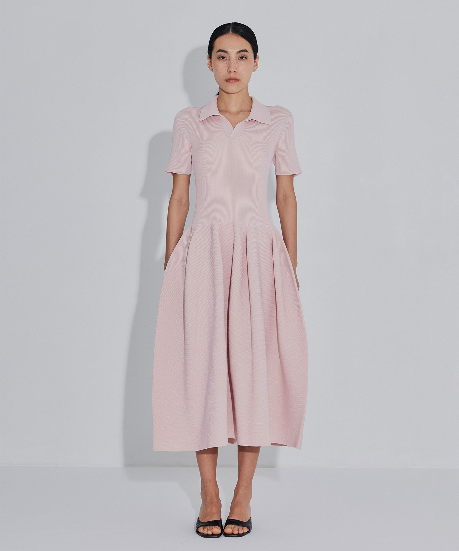 POTTERY GLITTER SHORT SLEEVE POLO DRESS CFCL