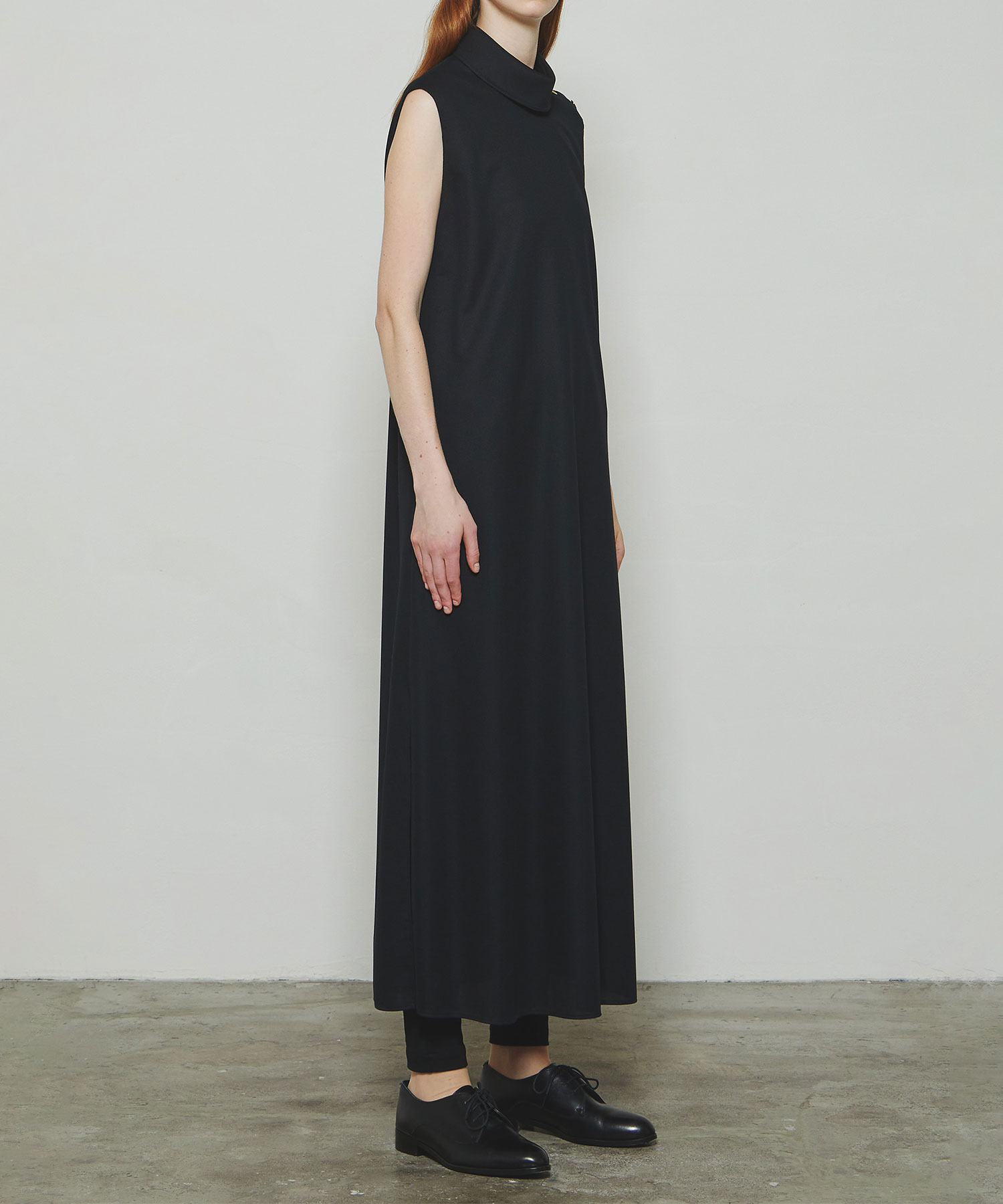 RERACS HIGH NECK SIDE OPEN DRESS THE RERACS