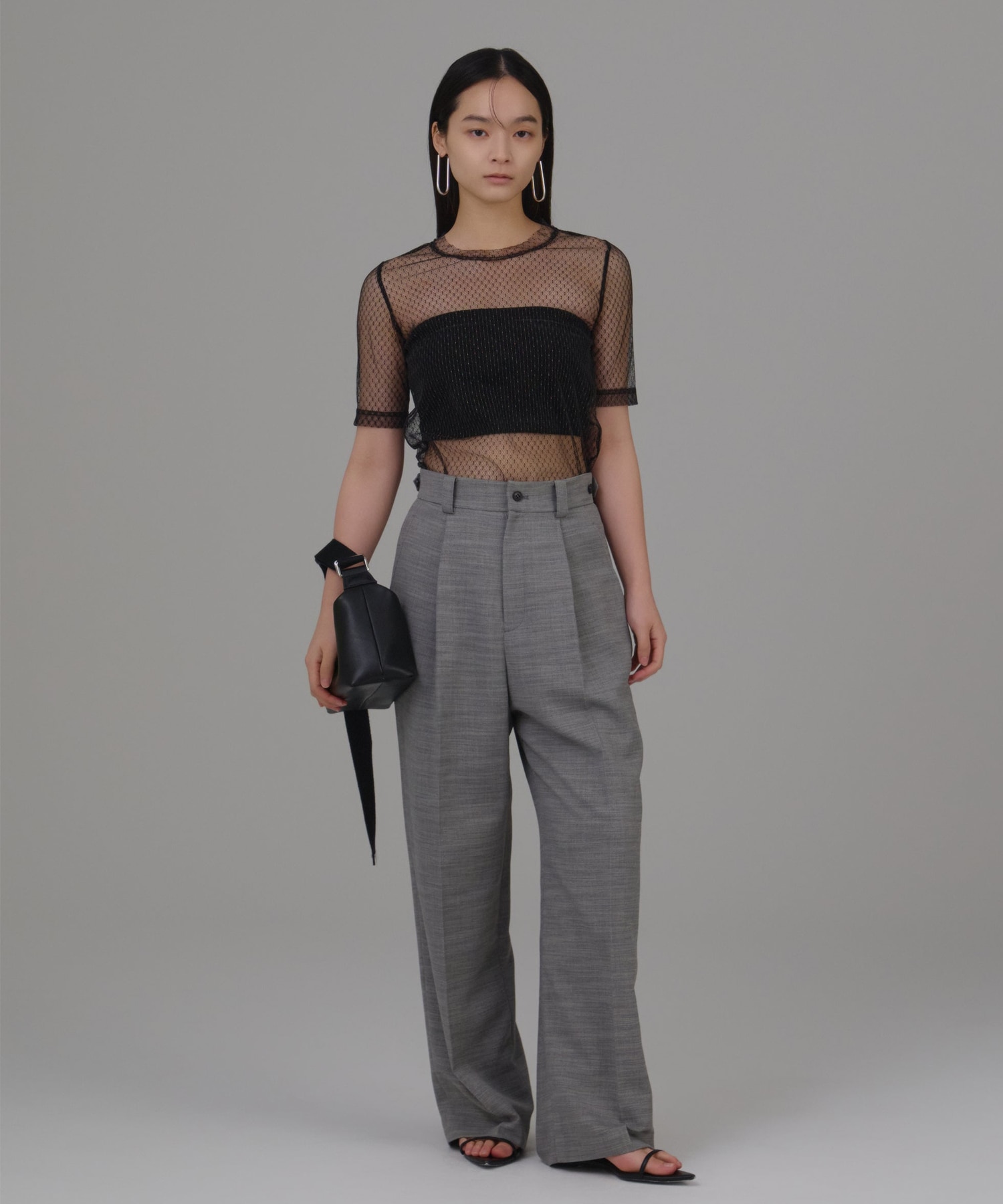 【WEB限定】tulle lace tops Louren