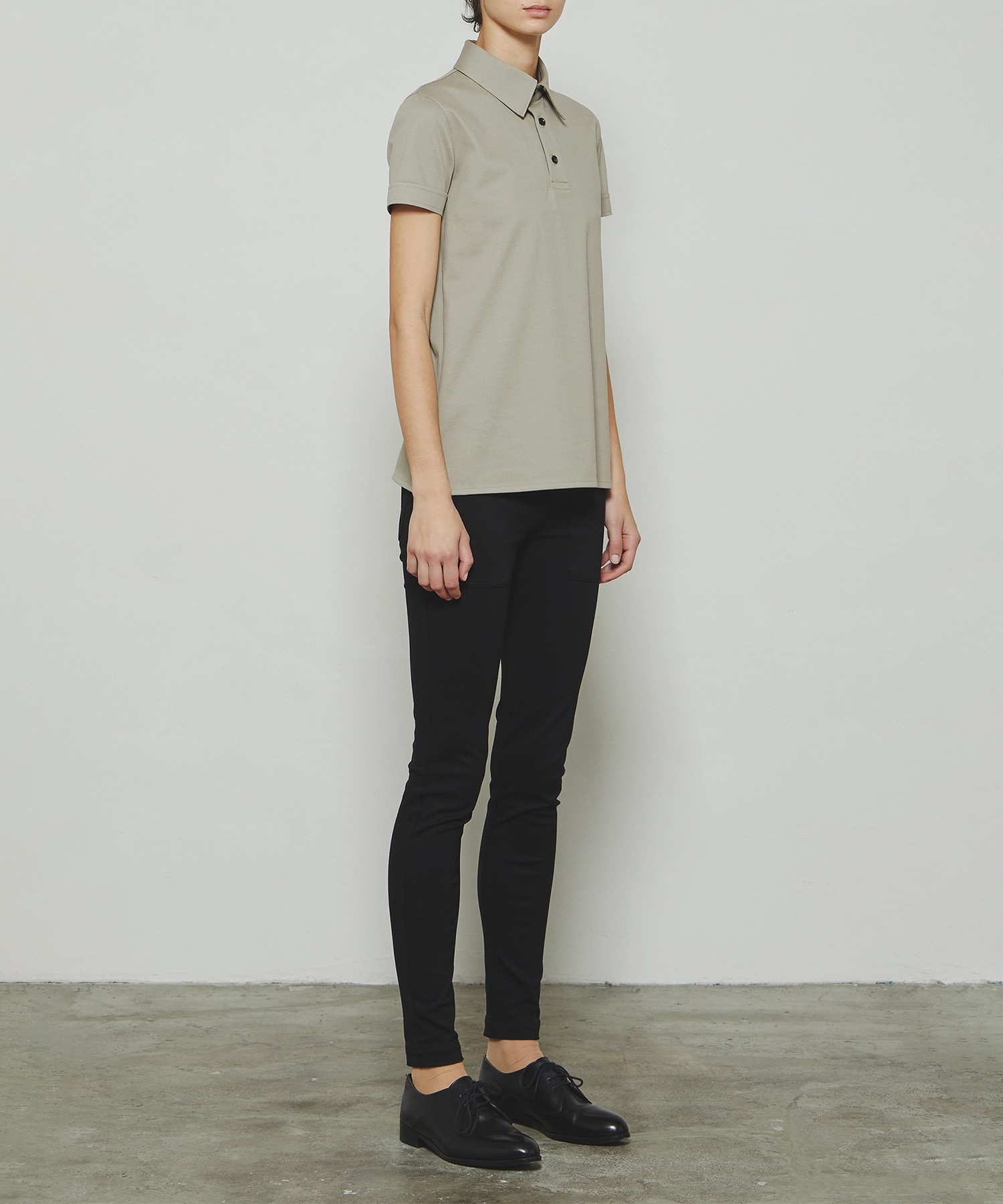 RERACS REGULAR COLLAR POLO DRESS BLOUSE THE RERACS