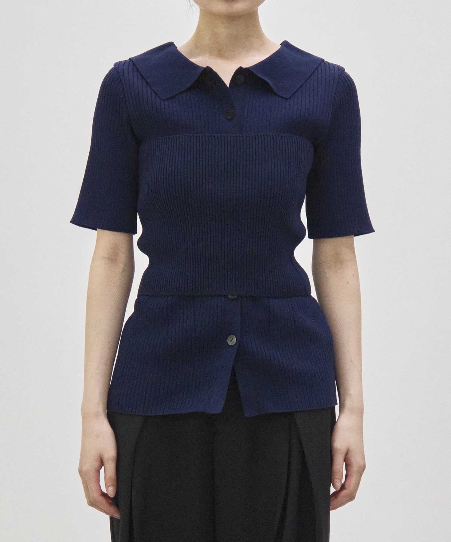 Bustier Combi  Harf Sleeve Knit Tops RITAN
