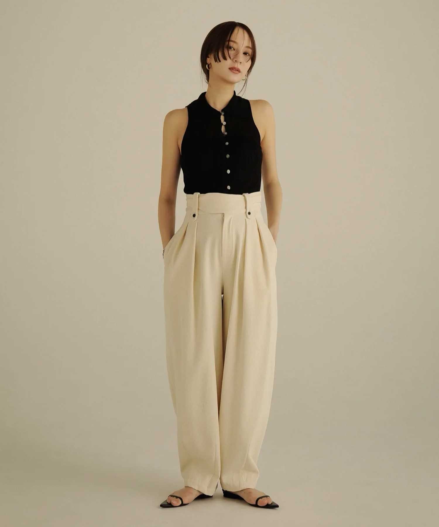 slab cotton cocoon pants Louren