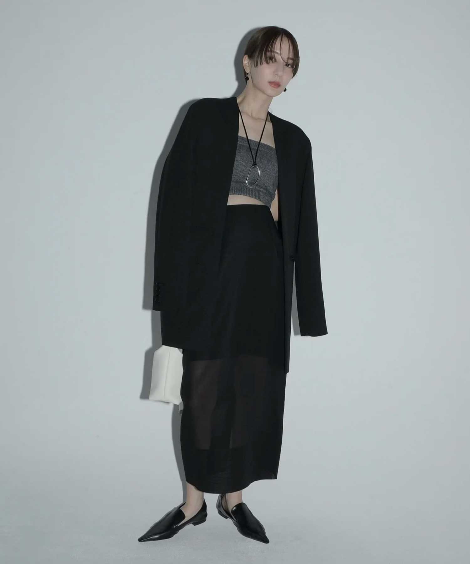 sheer cocoon skirt Louren
