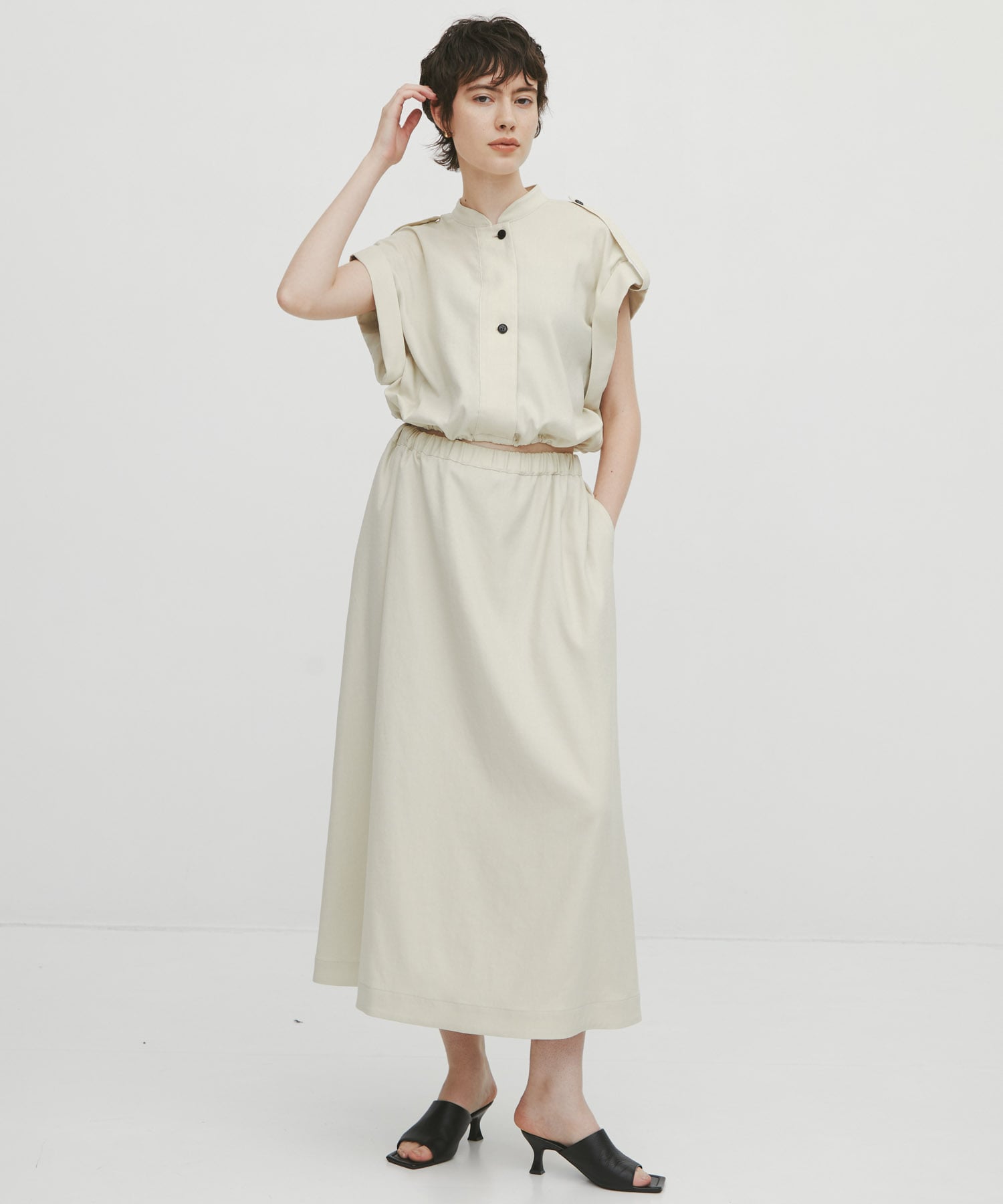Waist Gather Flare Skirt THE TOKYO