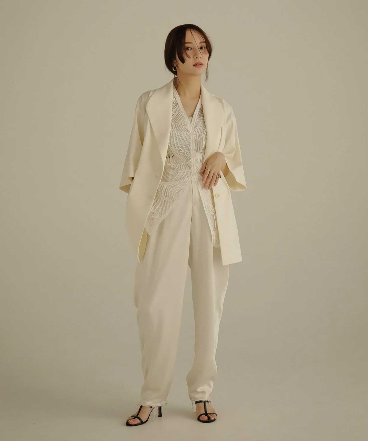 double satin half jacket Louren