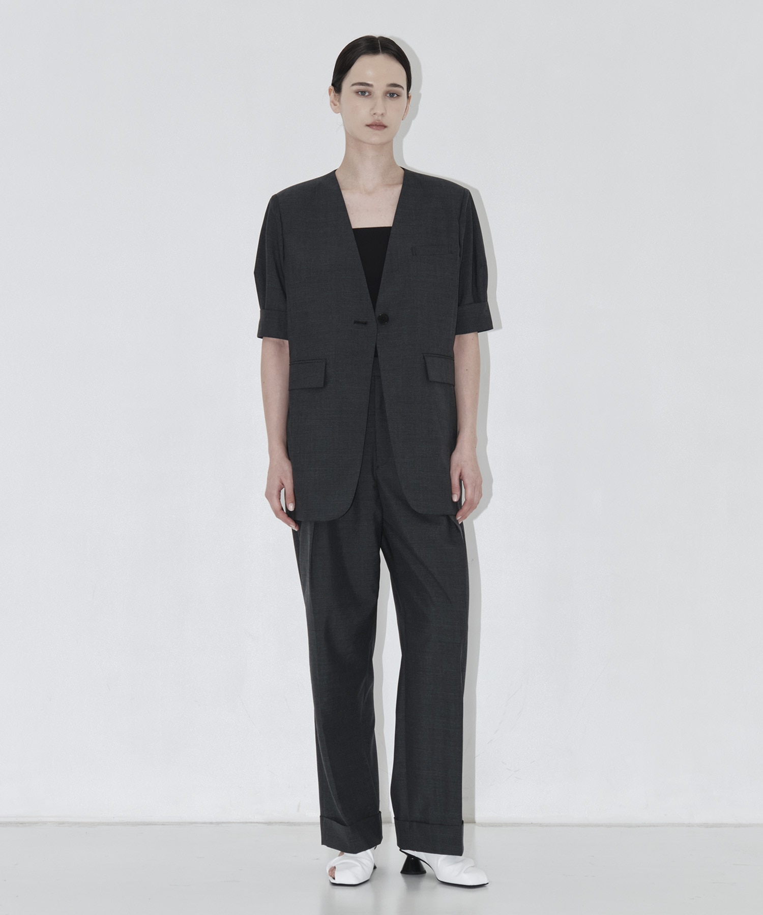 Half Sleeve Collarless Jacket THE TOKYO