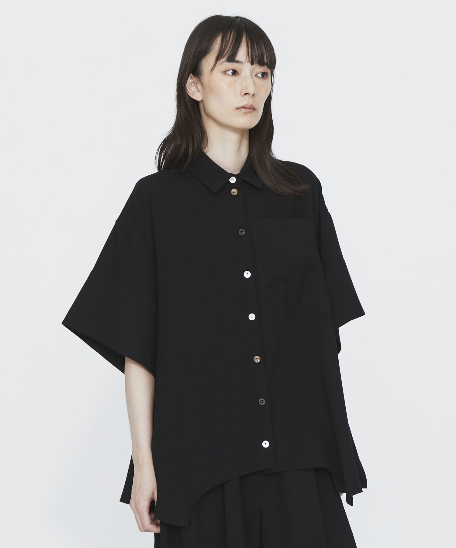ENFOLD(エンフォルド) HOLE-COLLAR SHIRTホールカラーシャツ