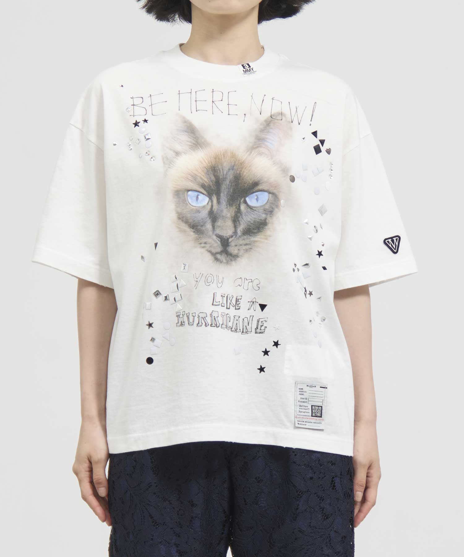 EMBELLISHED DISTRESSED TEE Maison MIHARA YASUHIRO
