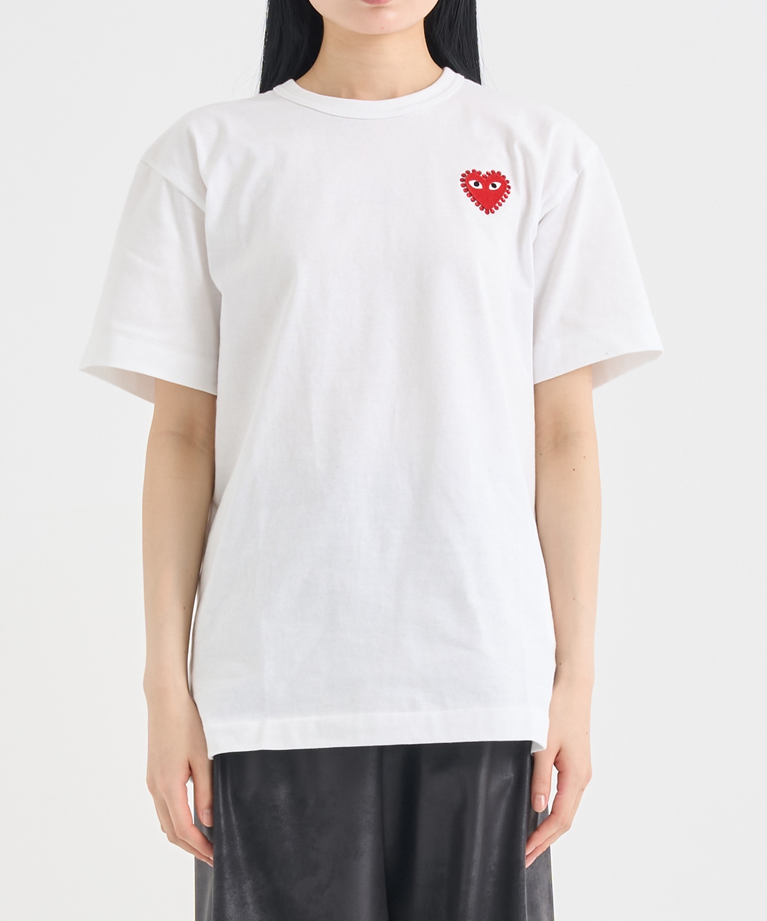 T-SHIRT RHINESTONE EMBLEM RHINESTONE HEART PLAY Comme des Garcons