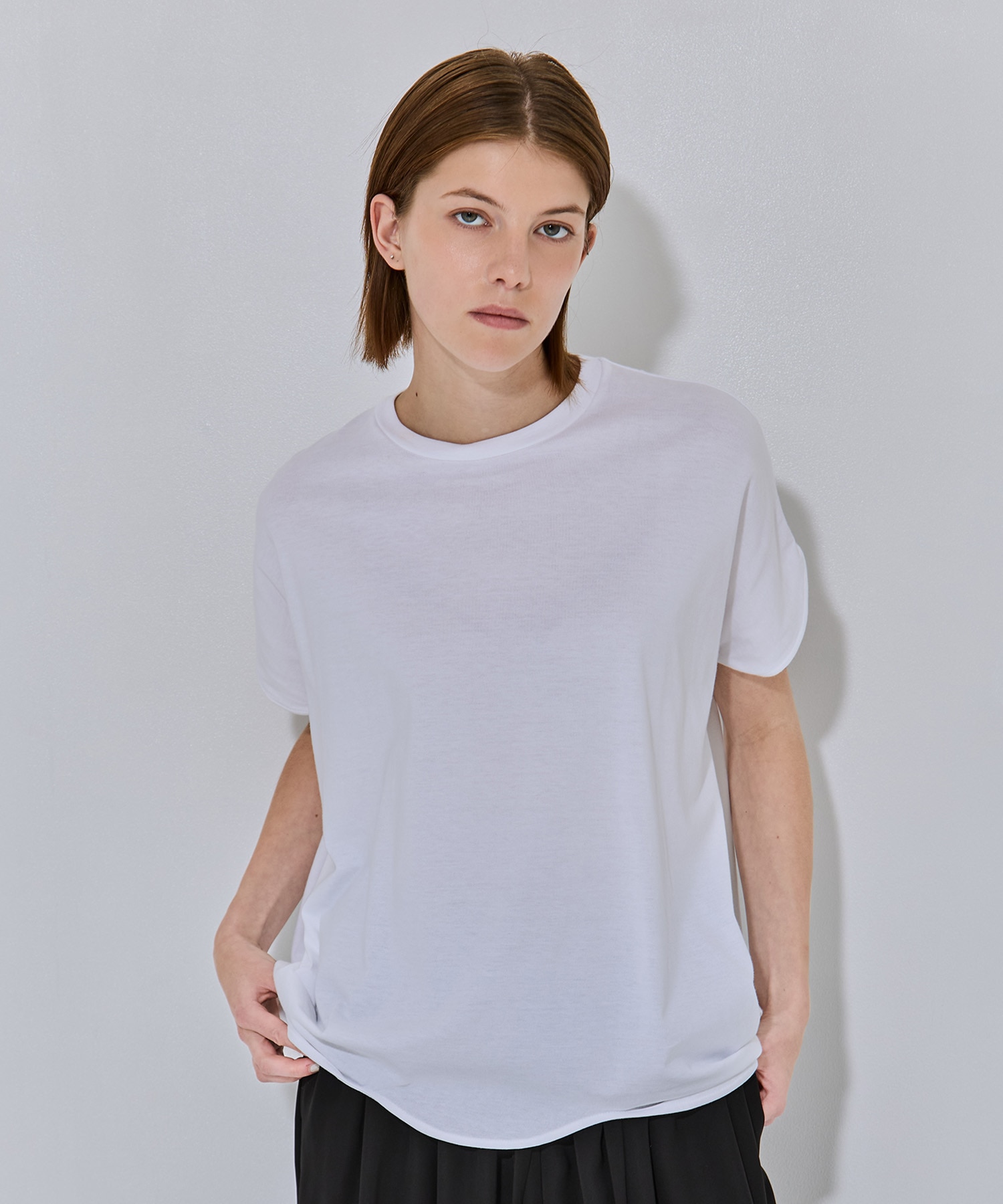 SCALLOP WIDE T-SHIRT ENFOLD