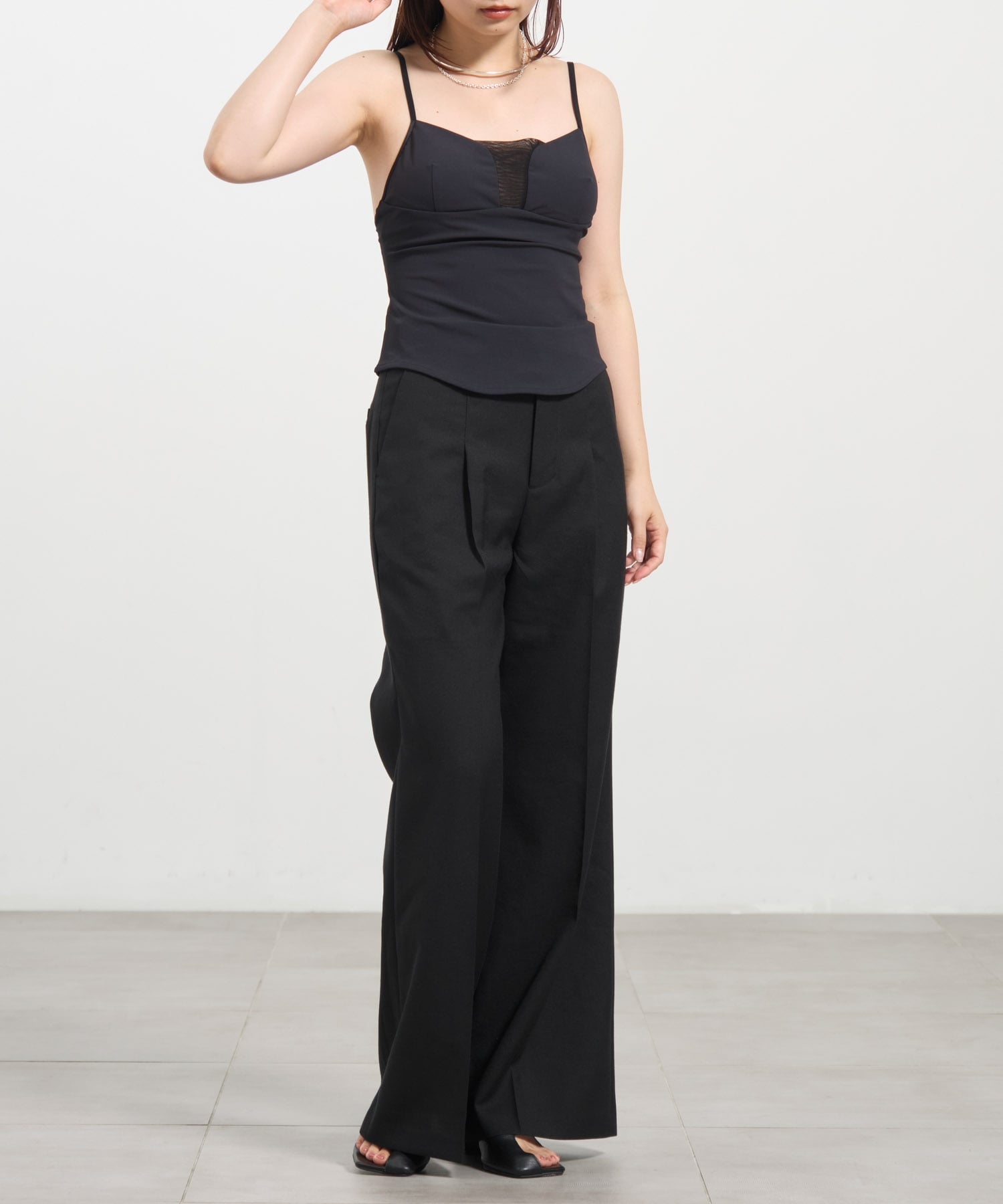Tulle paneled cami FETICO