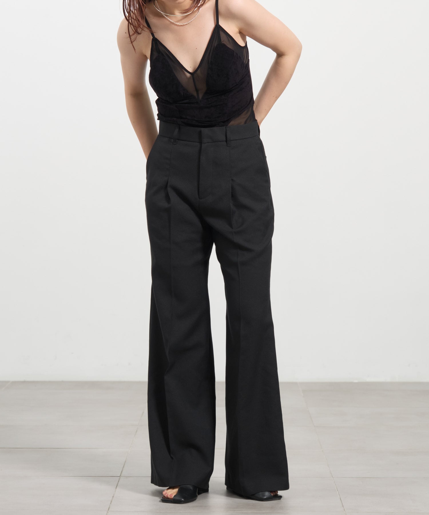 Velour paneled bodysuit(36 BLACK): FETICO: WOMENS｜THE TOKYO