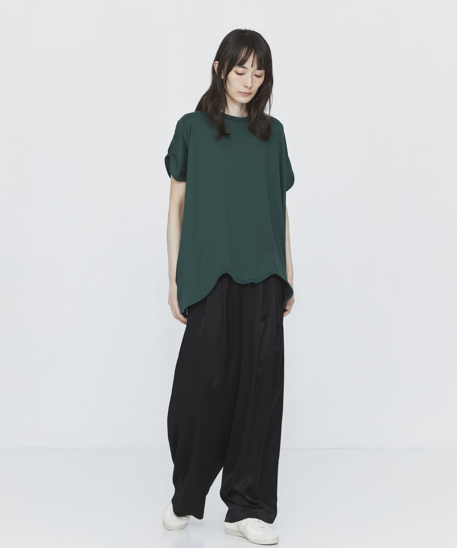 GATHER WIDE-TROUSERS ENFOLD