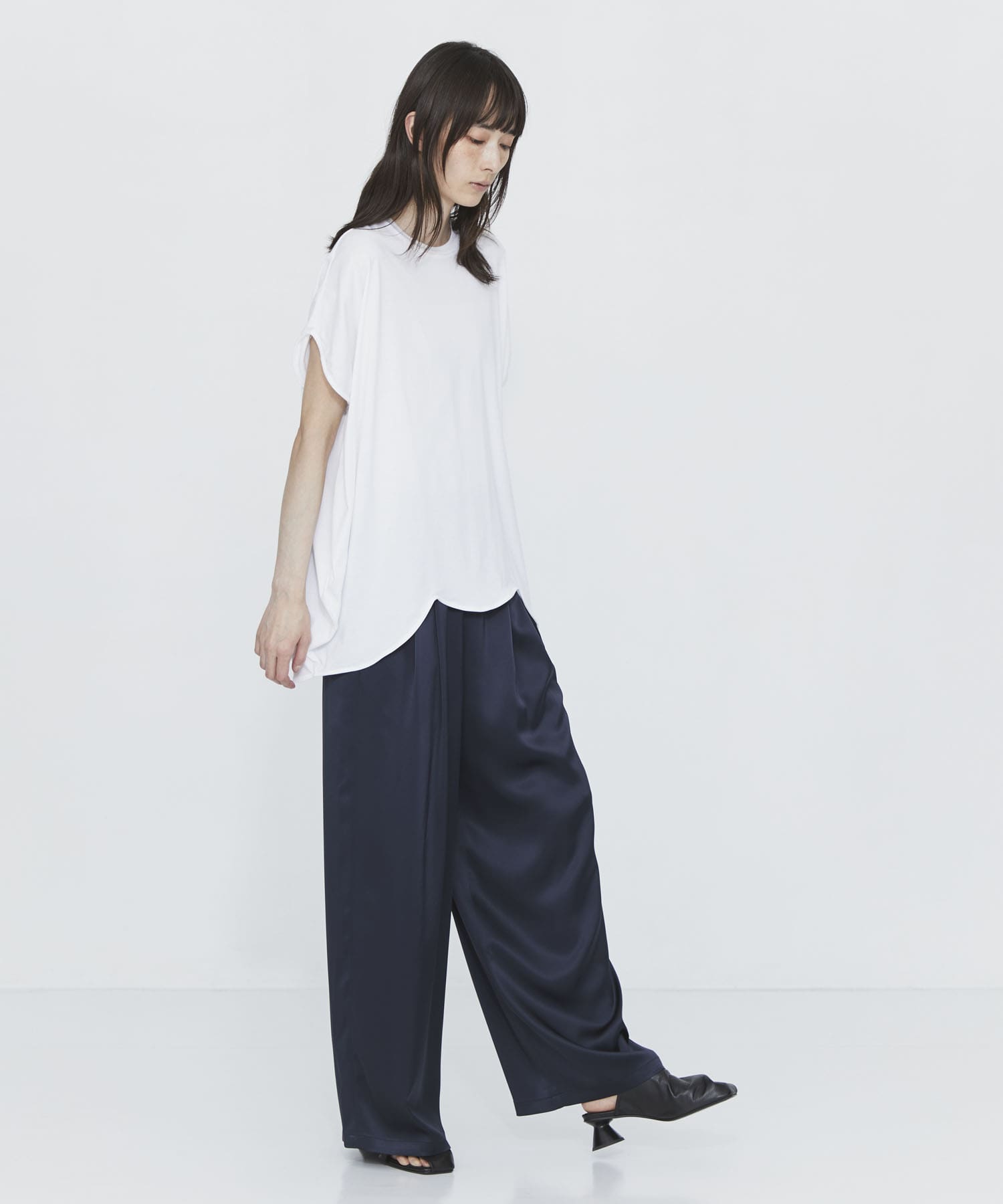 GATHER WIDE-TROUSERS ENFOLD