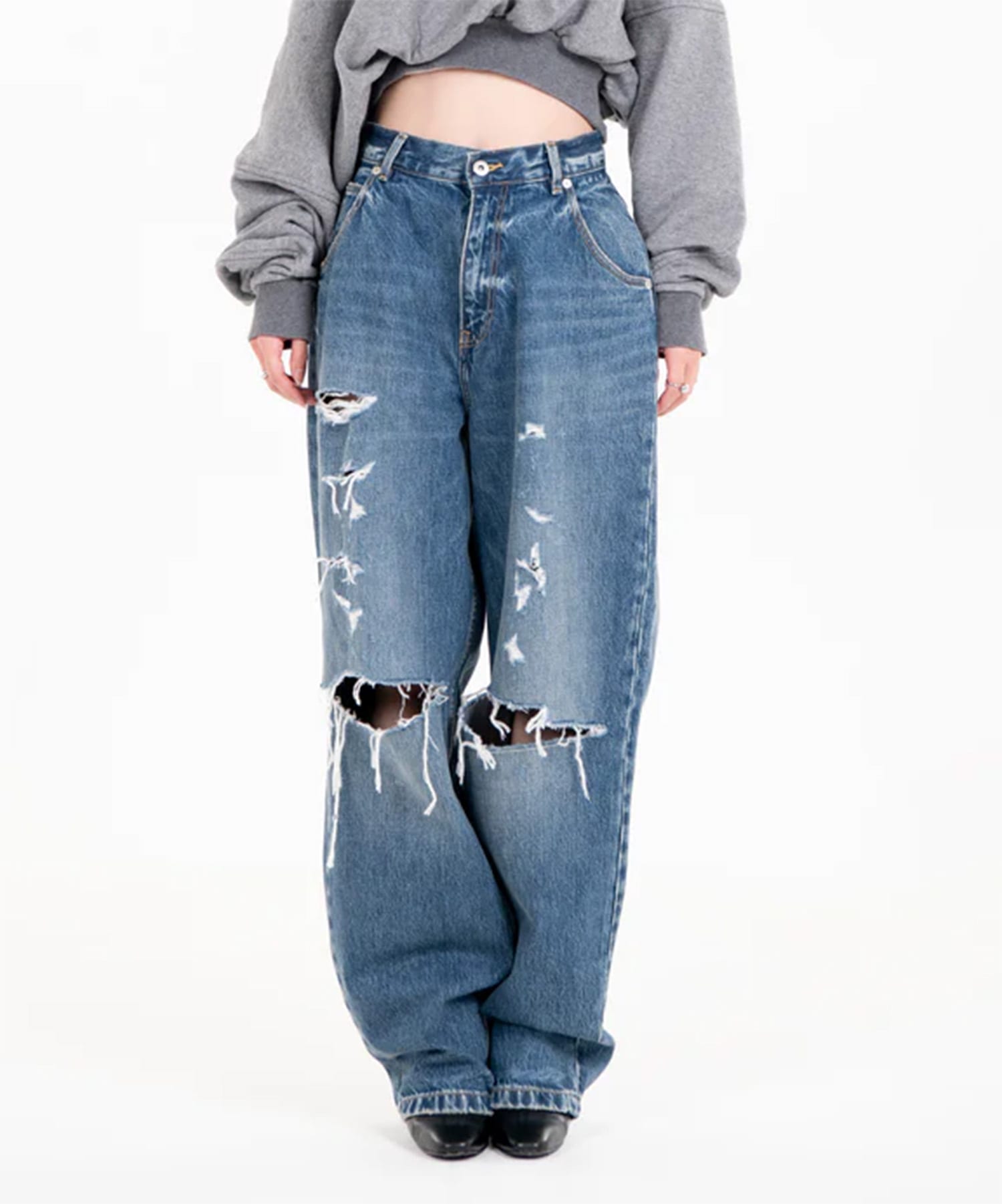 VINTAGE WIDE TAPERED CRUSH STUDIO R330