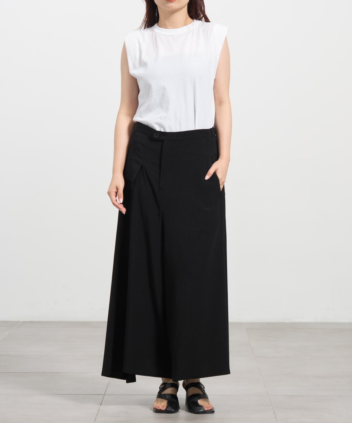 右フラシ布フレアP Yohji Yamamoto